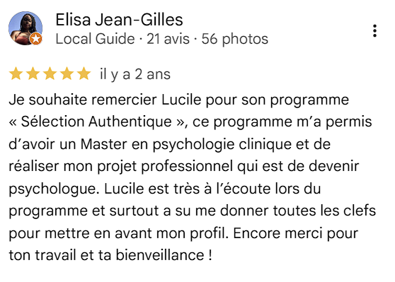 Avis étudiant 1